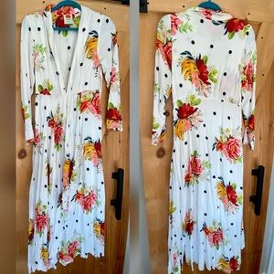 Farm Rio Nanaju Maxi Dress in White Size M